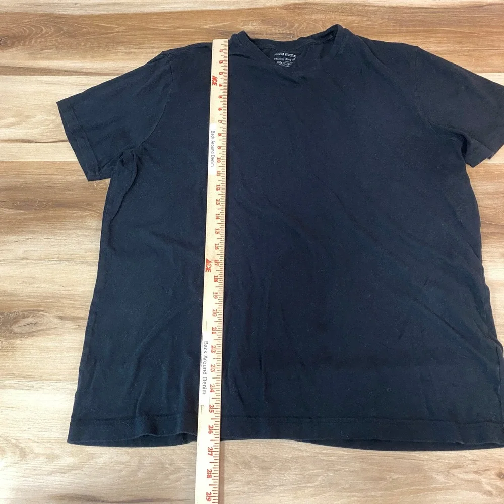 Banana Republic Mens Premium Wash‎ T Shirt XL Tee Black Short Sleeve Crew